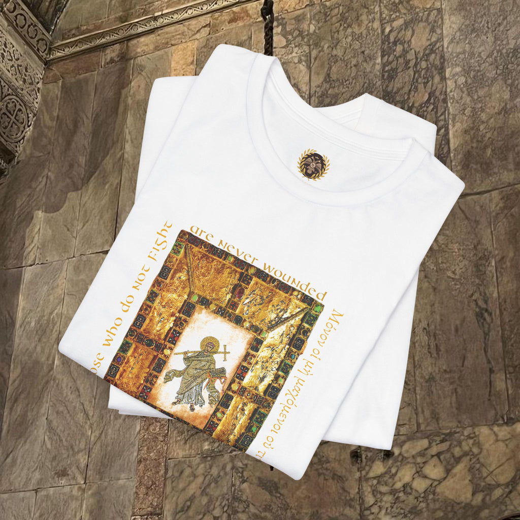 The Scholar's Manuscript Byzantine Inspired Medieval Cotton Graphic T-Shirt
