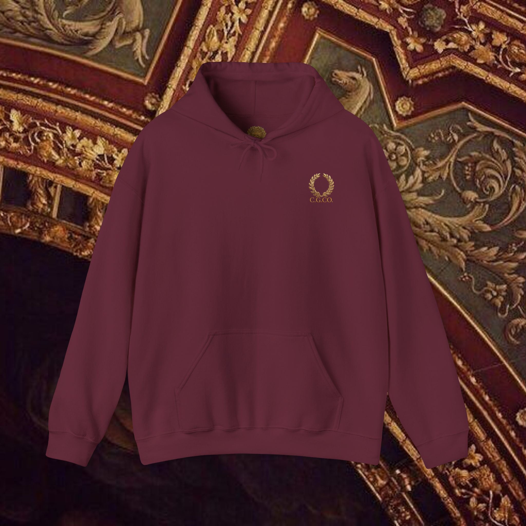 The Goddess's Protection Classically-Inspired Cotton Graphic Hoodie Back Version