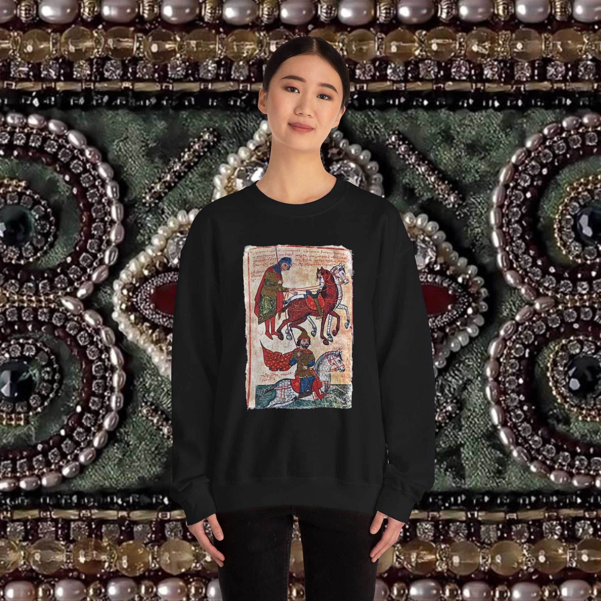 Ancient Armenian Manuscript Graphic Sweatshirt Design