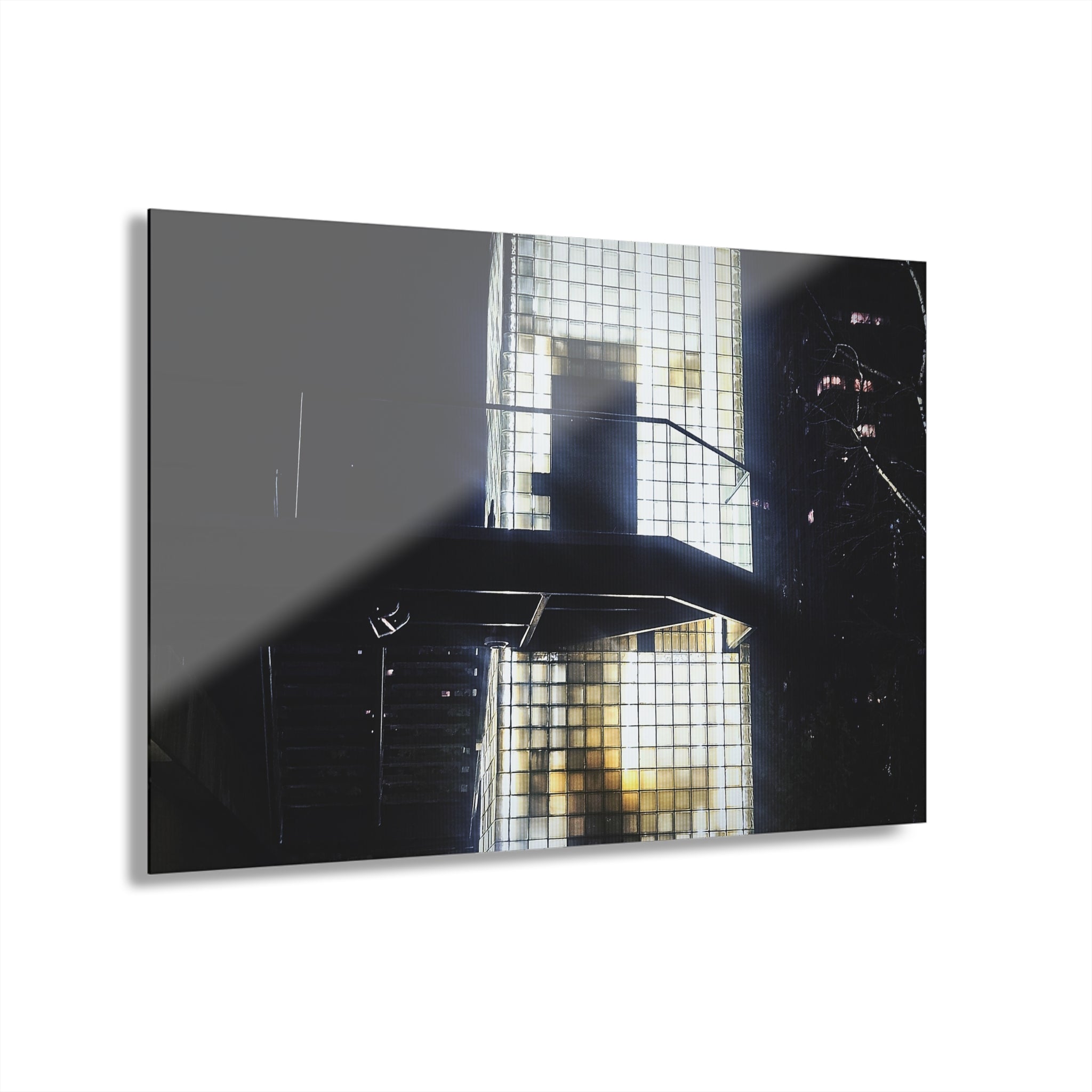 NYC Light Grid Tower Acrylic Print