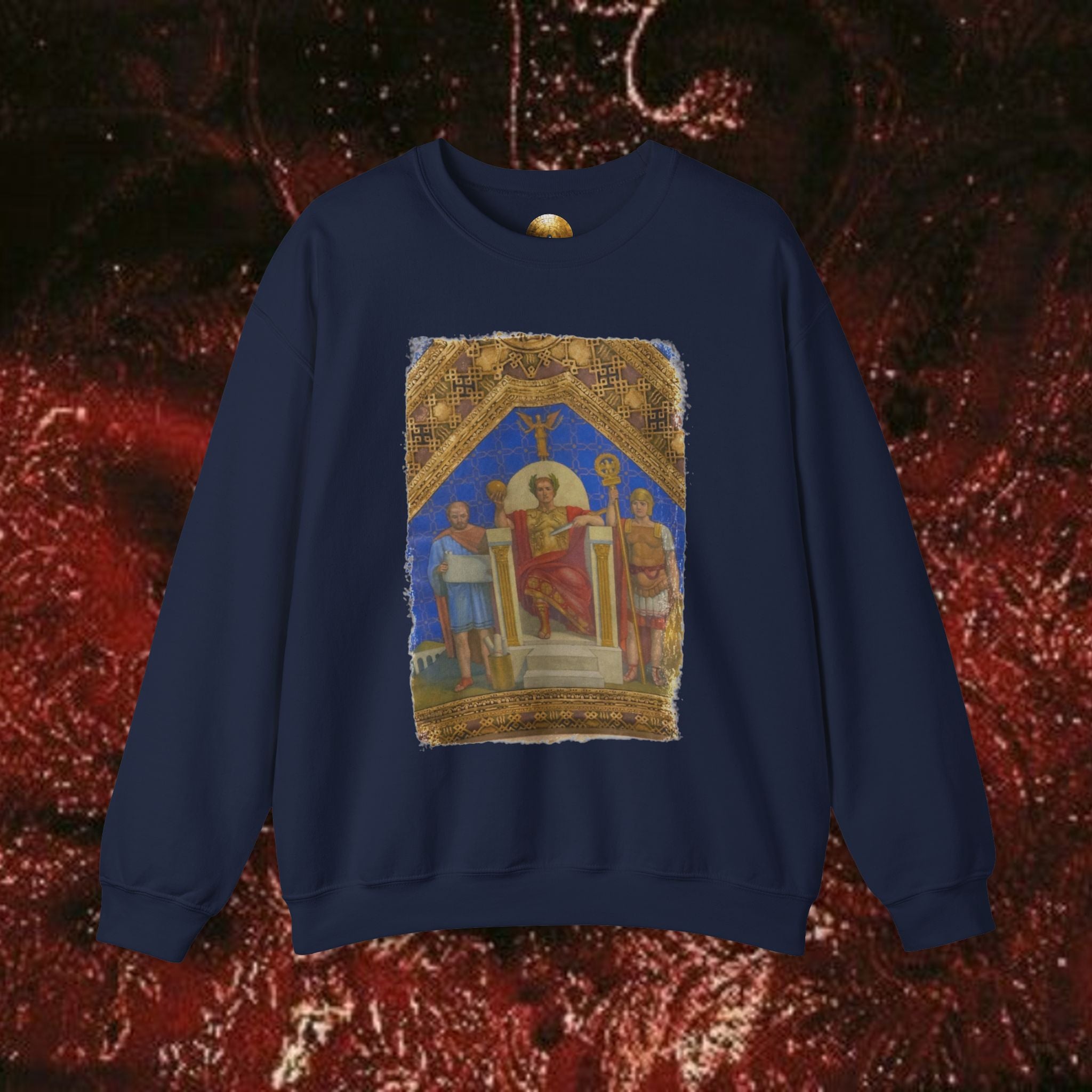 Imperial Throne Art Sweatshirt - Eternal Ruler Design | Constantine Graphics