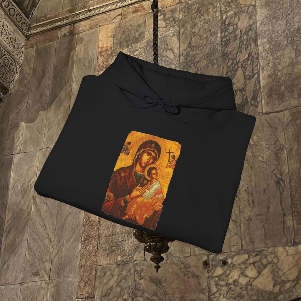 Byzantine Art Hoodie - Mother and Child Design