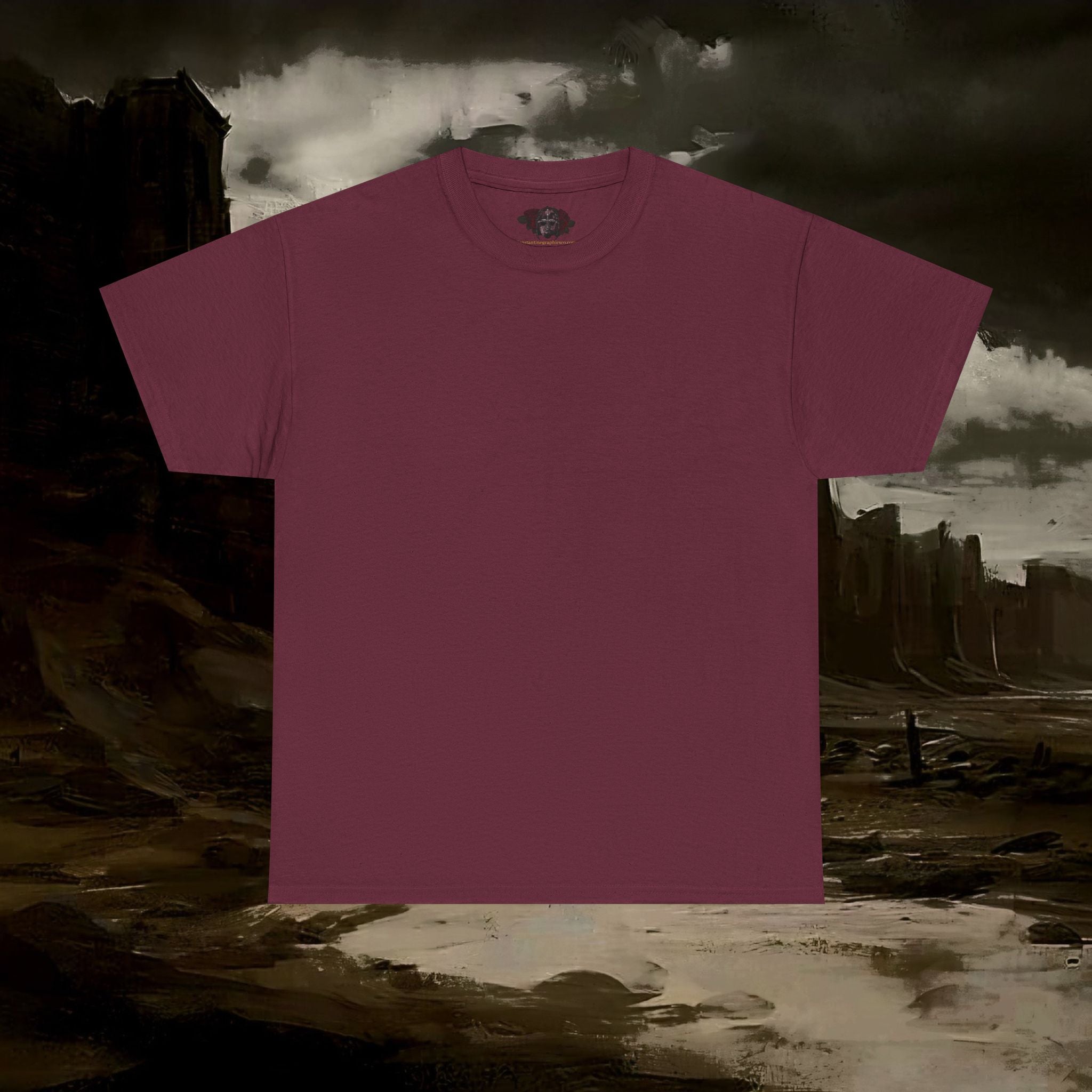 The Barbarian's Mirror Graphic T-Shirt Dark Fantasy Medieval Inspired Tee. Back Version