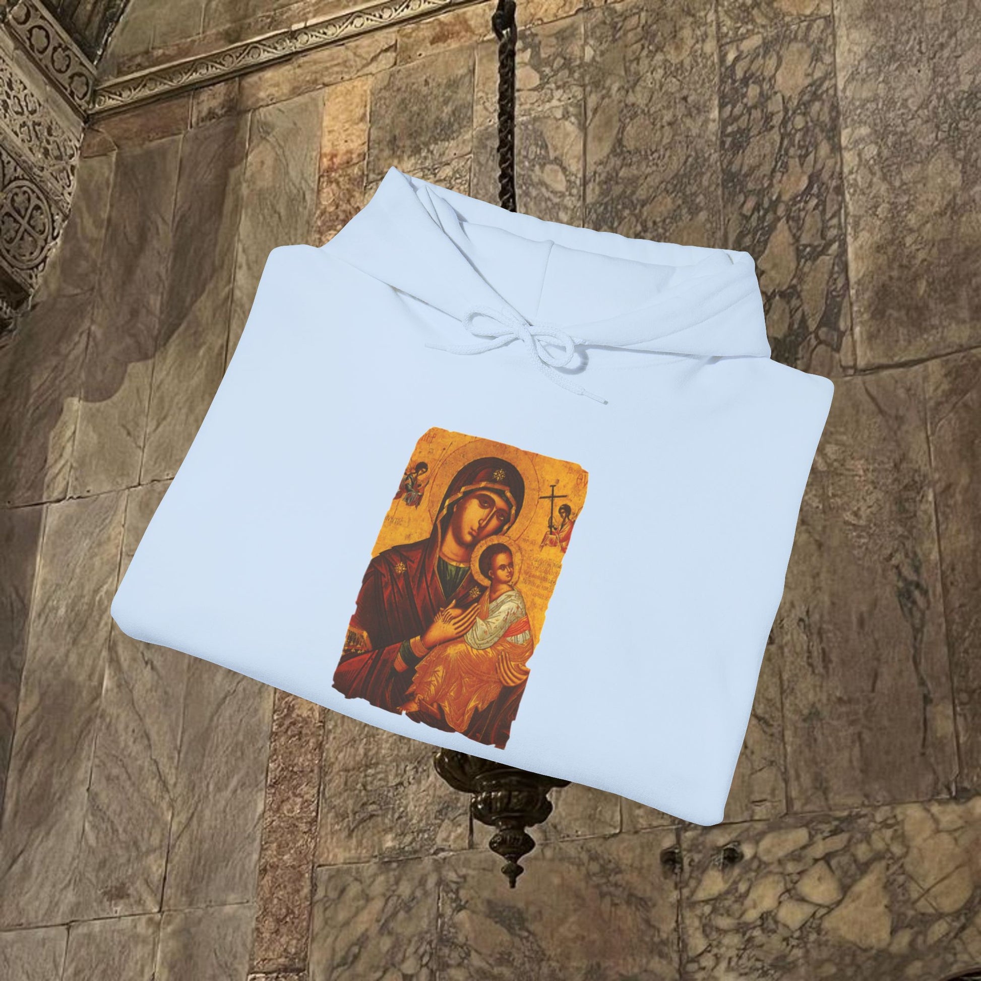 Byzantine Art Hoodie - Mother and Child Design