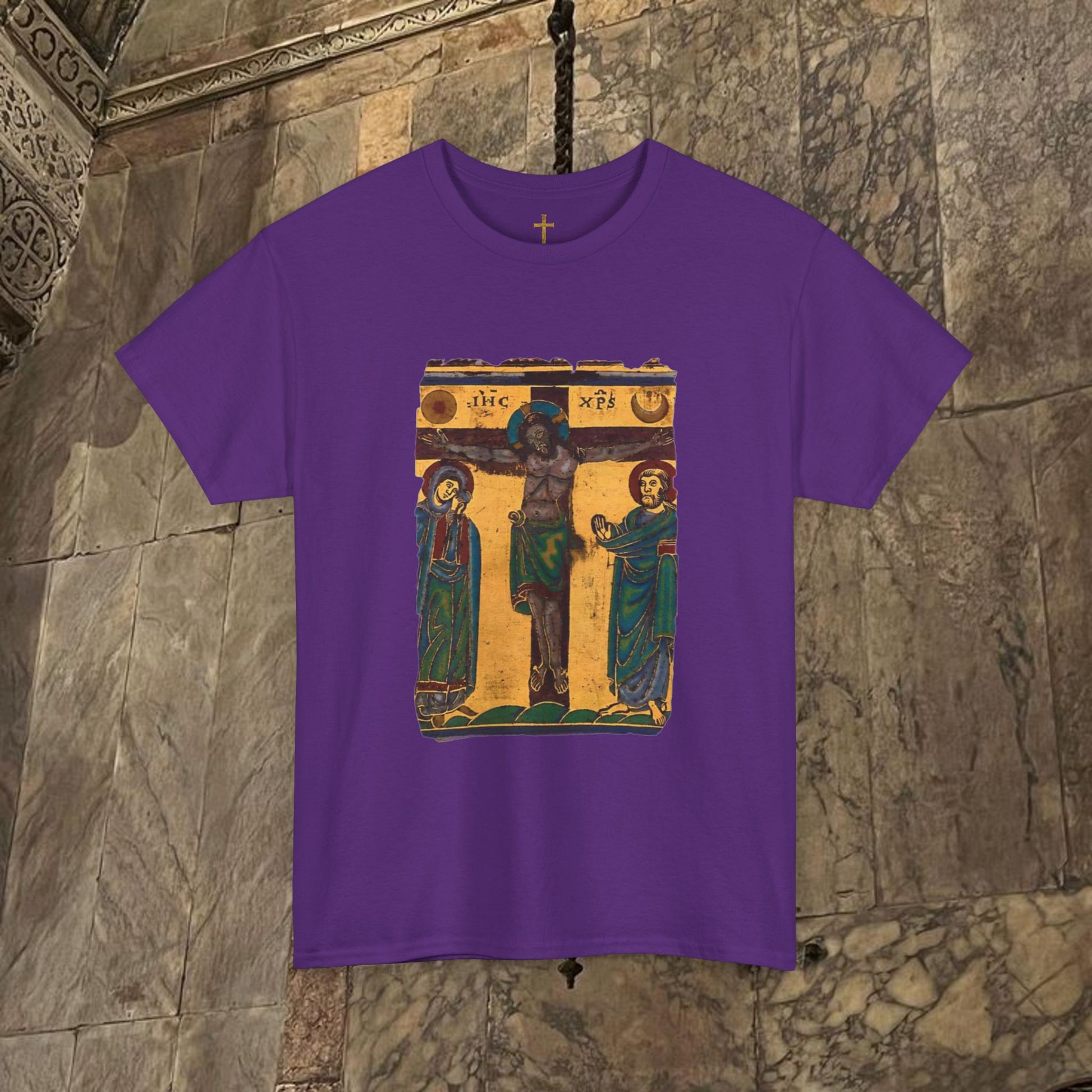 Byzantine Manuscript Art T-Shirt - Sacred Icon work