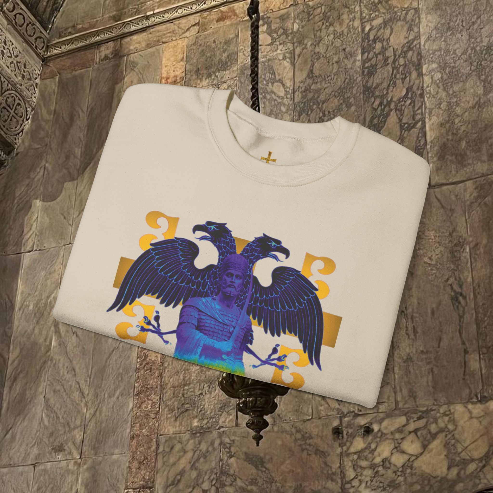 The Last Great Emperor Byzantine Inspired Graphic Crewneck Sweatshirt Front Version