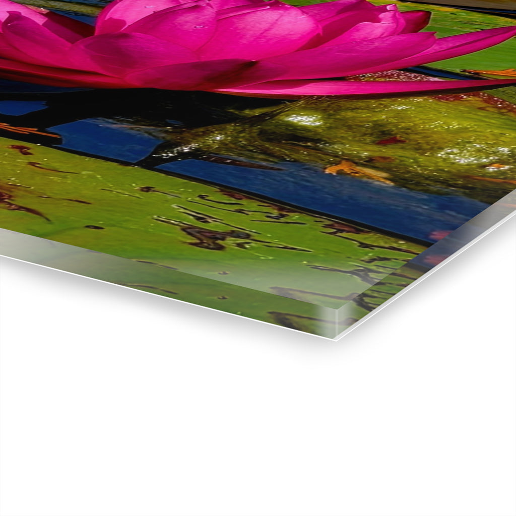 Pink Lily Pad Flower – Acrylic Wall Art