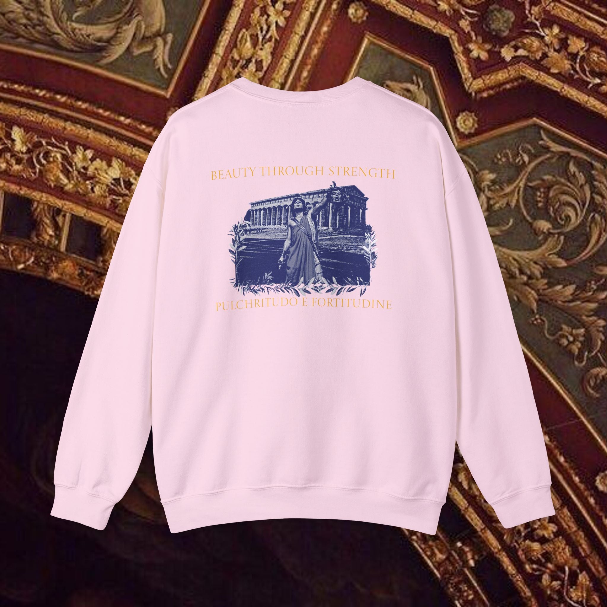 The Hero's Victory Classically-Themed Cotton Graphic Sweatshirt Back Version