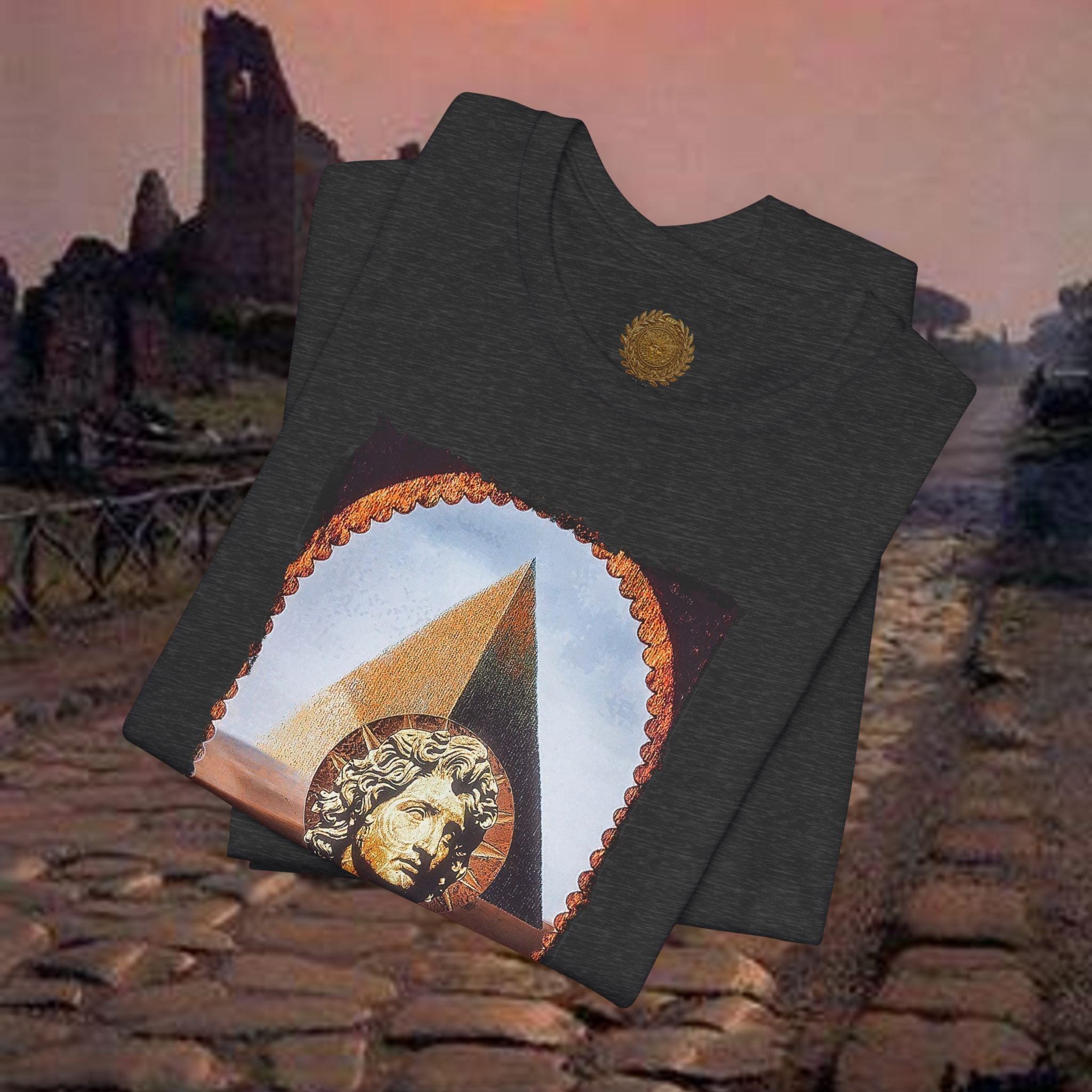 Alexander the Great In Egypt Pyramid Graphic T Shirt