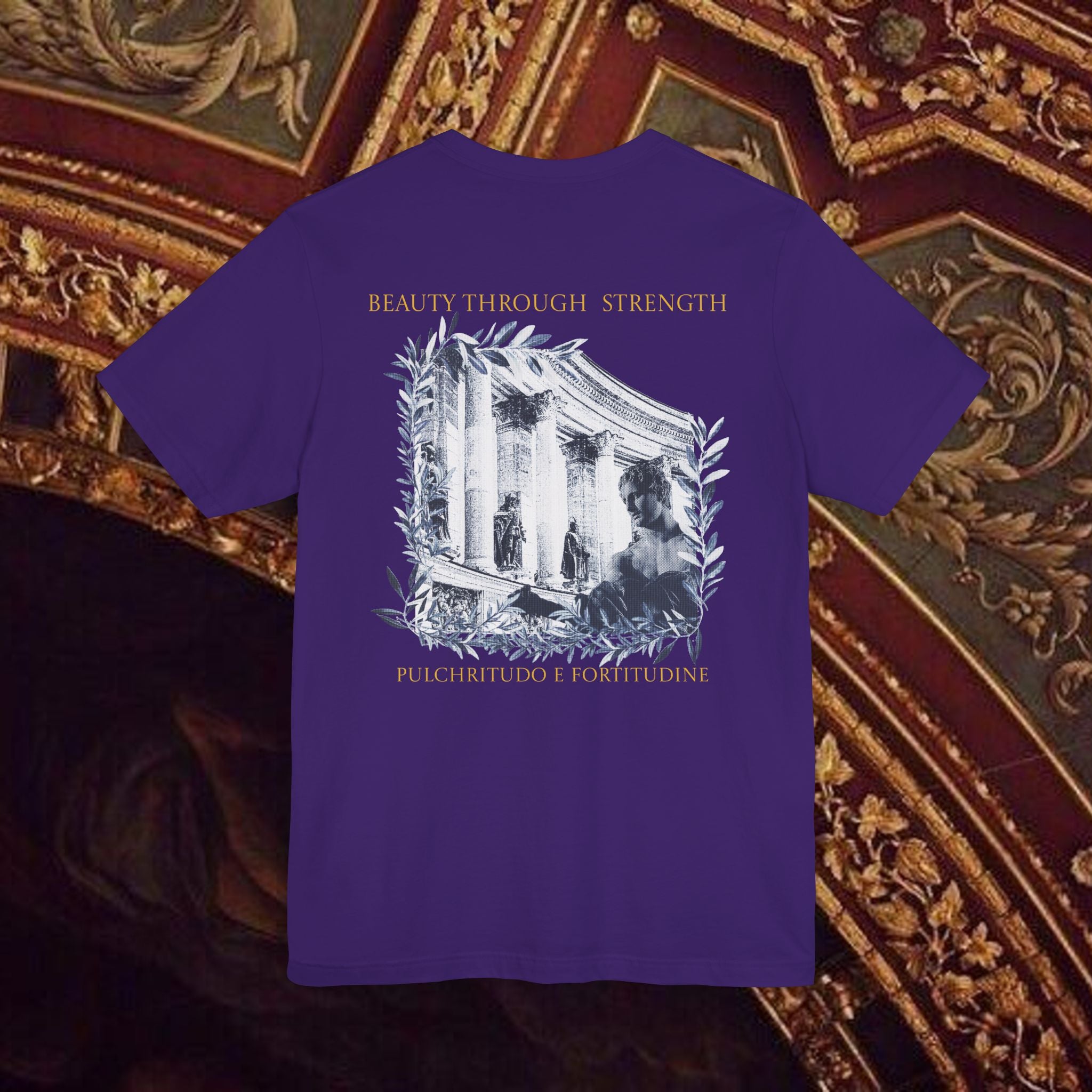 Beauty Through Strength Classically-Inspired Cotton Graphic Shirt Back Version