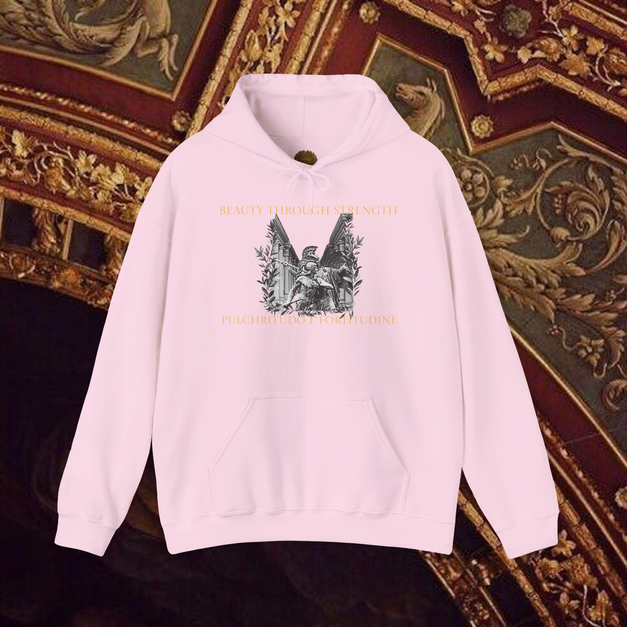 The Goddess's Protection Classically-Inspired Cotton Graphic Hoodie