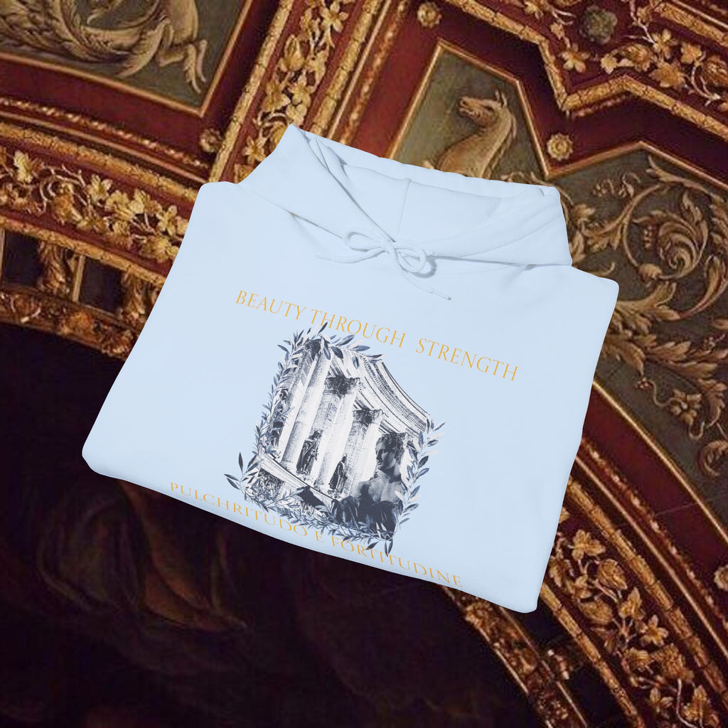 Beauty Through Strength Classically-Inspired Cotton Graphic Hoodie