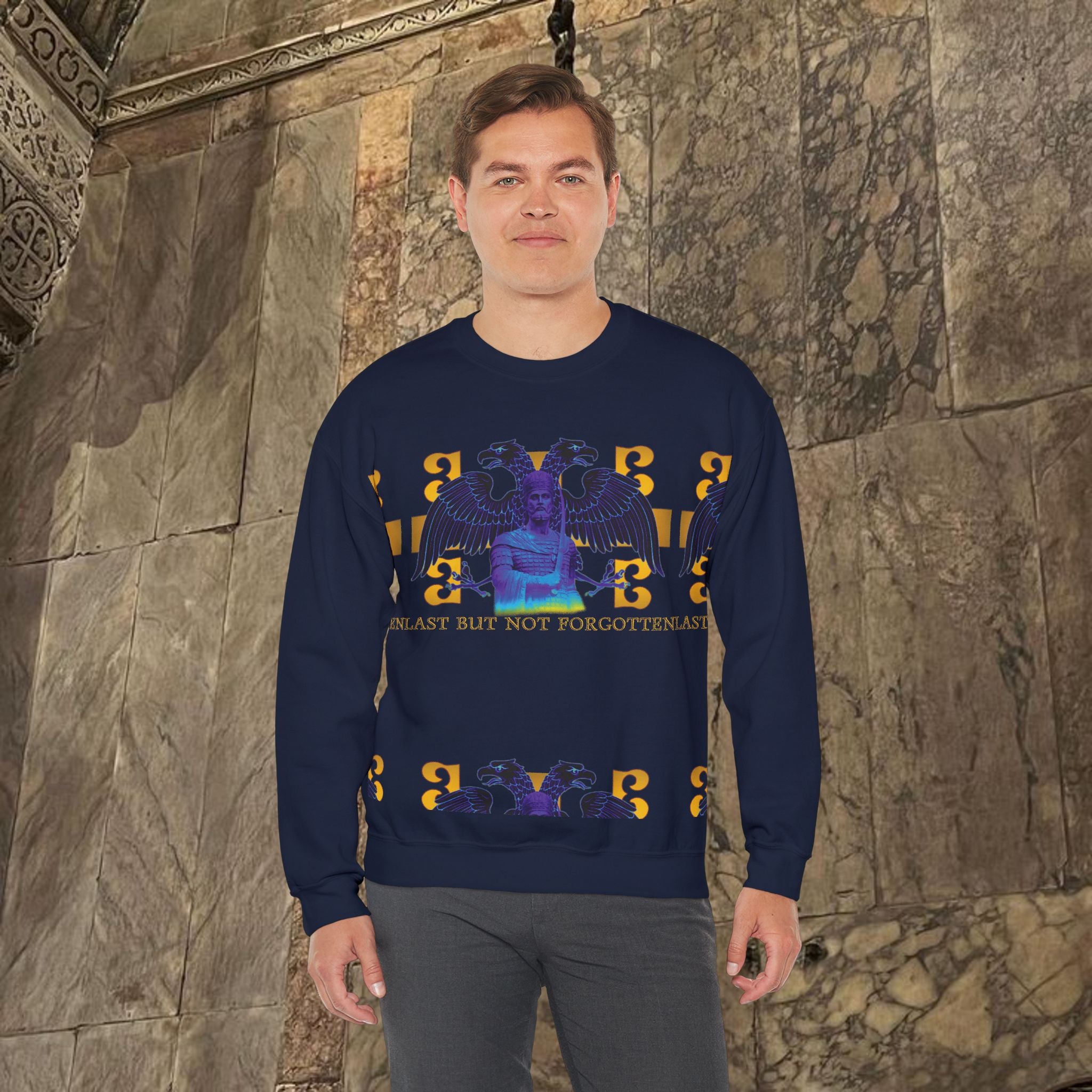 The Last Great Emperor Byzantine Inspired Graphic Crewneck Sweatshirt Front Version