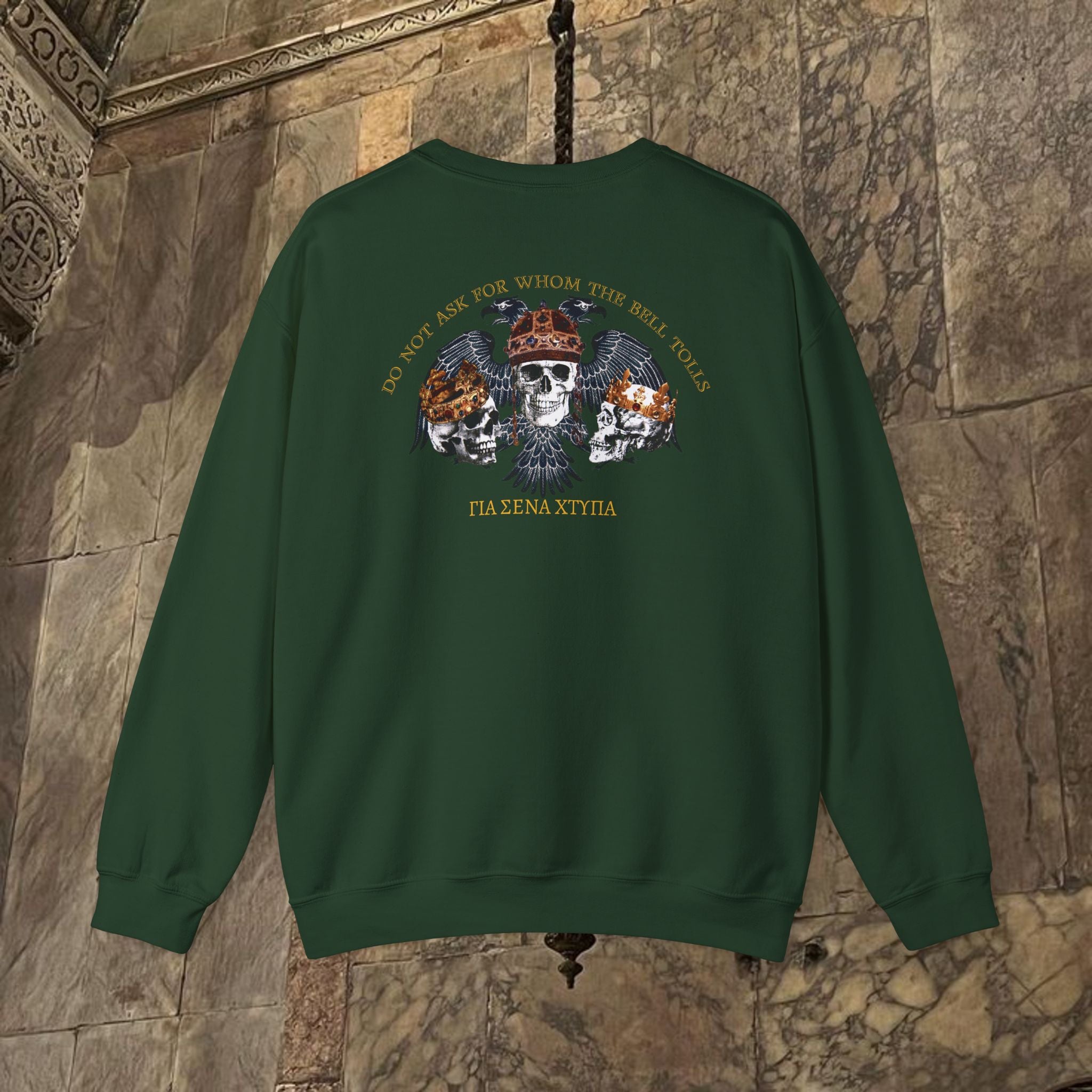 The Kings Fate Byzantine Inspired Graphic Crewneck Sweatshirt Back Version
