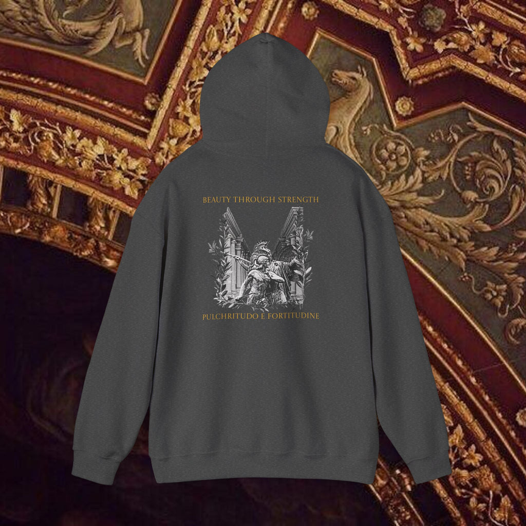 The Goddess's Protection Classically-Inspired Cotton Graphic Hoodie Back Version