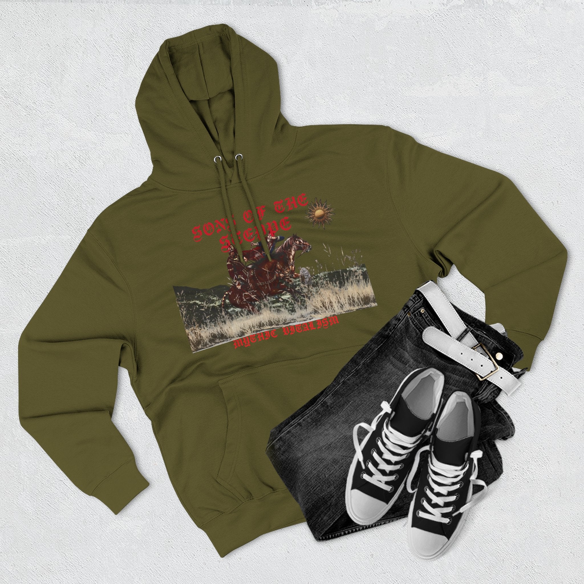 Son of the Steppe Fleece Medieval Graphic Hoodie