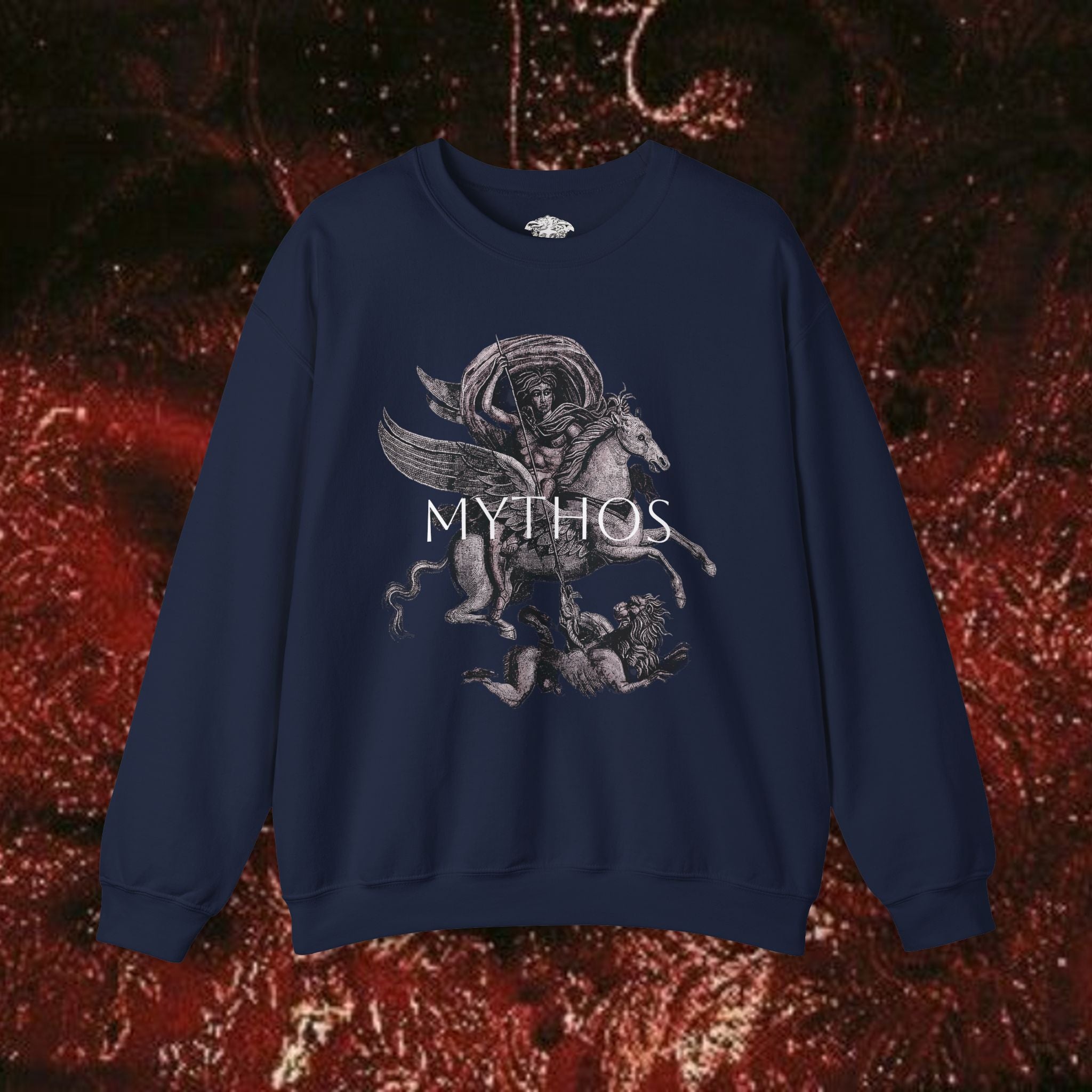 Warrior's Mythos Unisex Heavy Blend Sweatshirt.