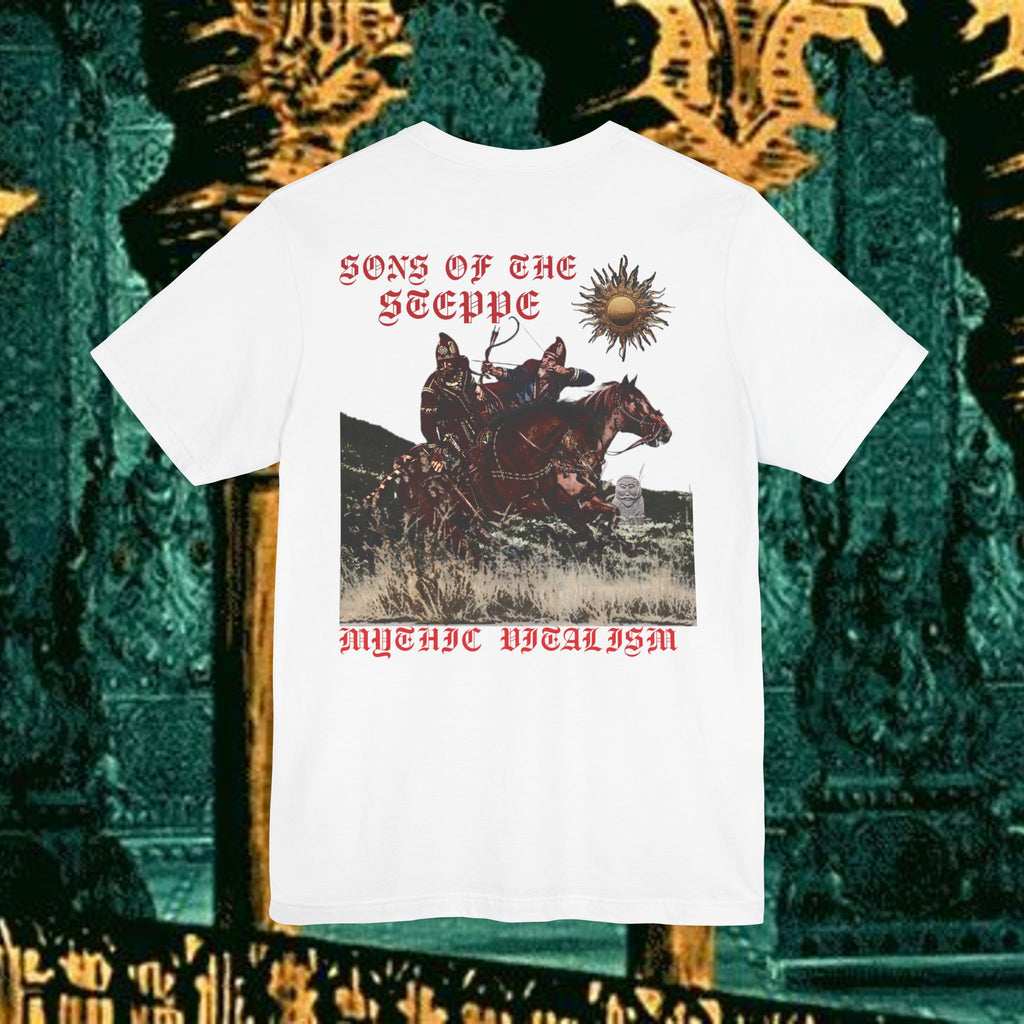 Sons of the Steppe Mythical Medieval Inspired Graphic T Shirt Back Version