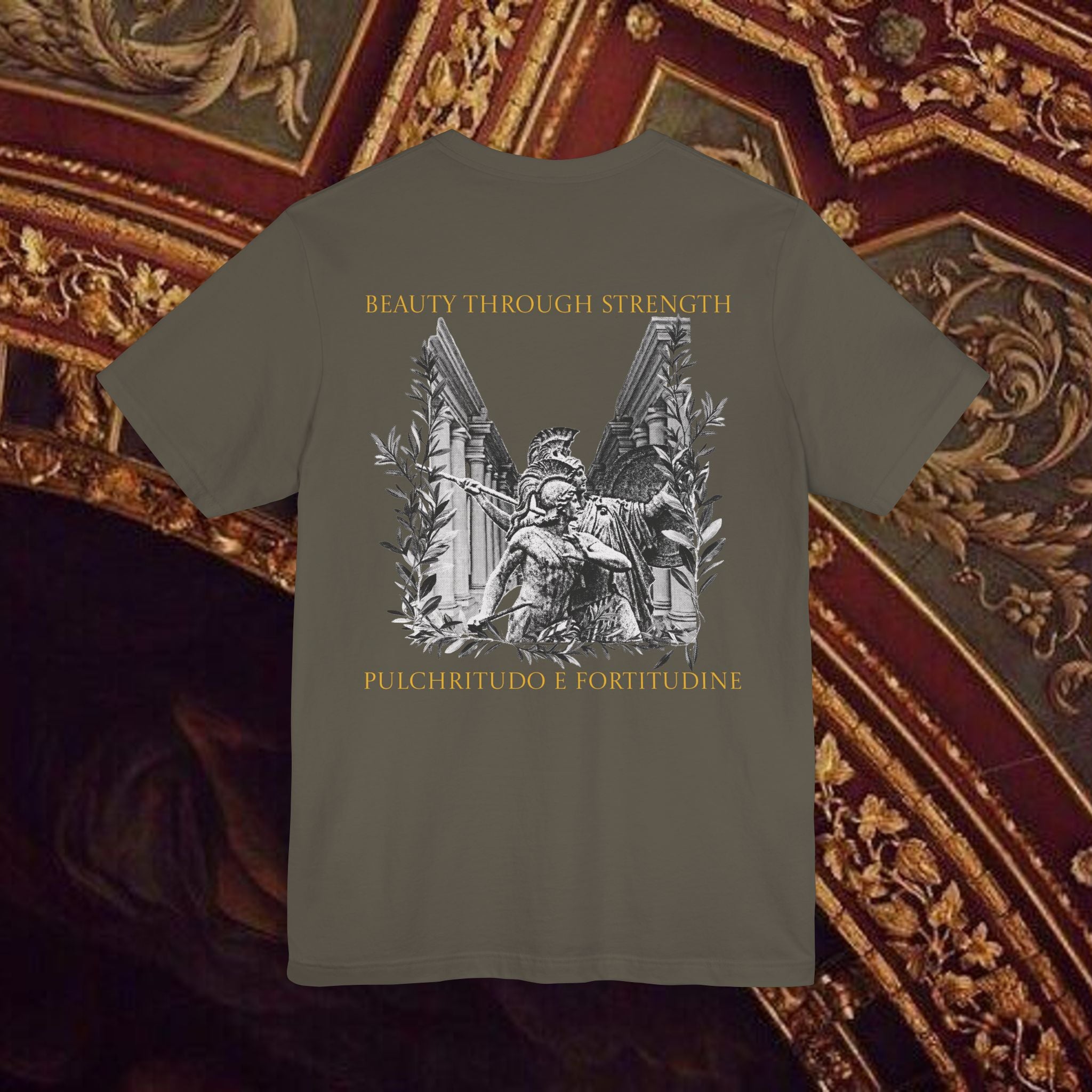 The Goddess's Protection Classically-Inspired Cotton Graphic T Shirt Back Version