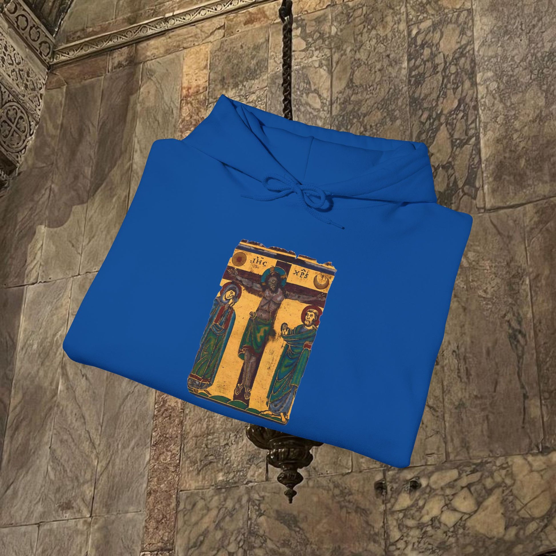 Byzantine Icon Art Hoodie - Classical Religious Design