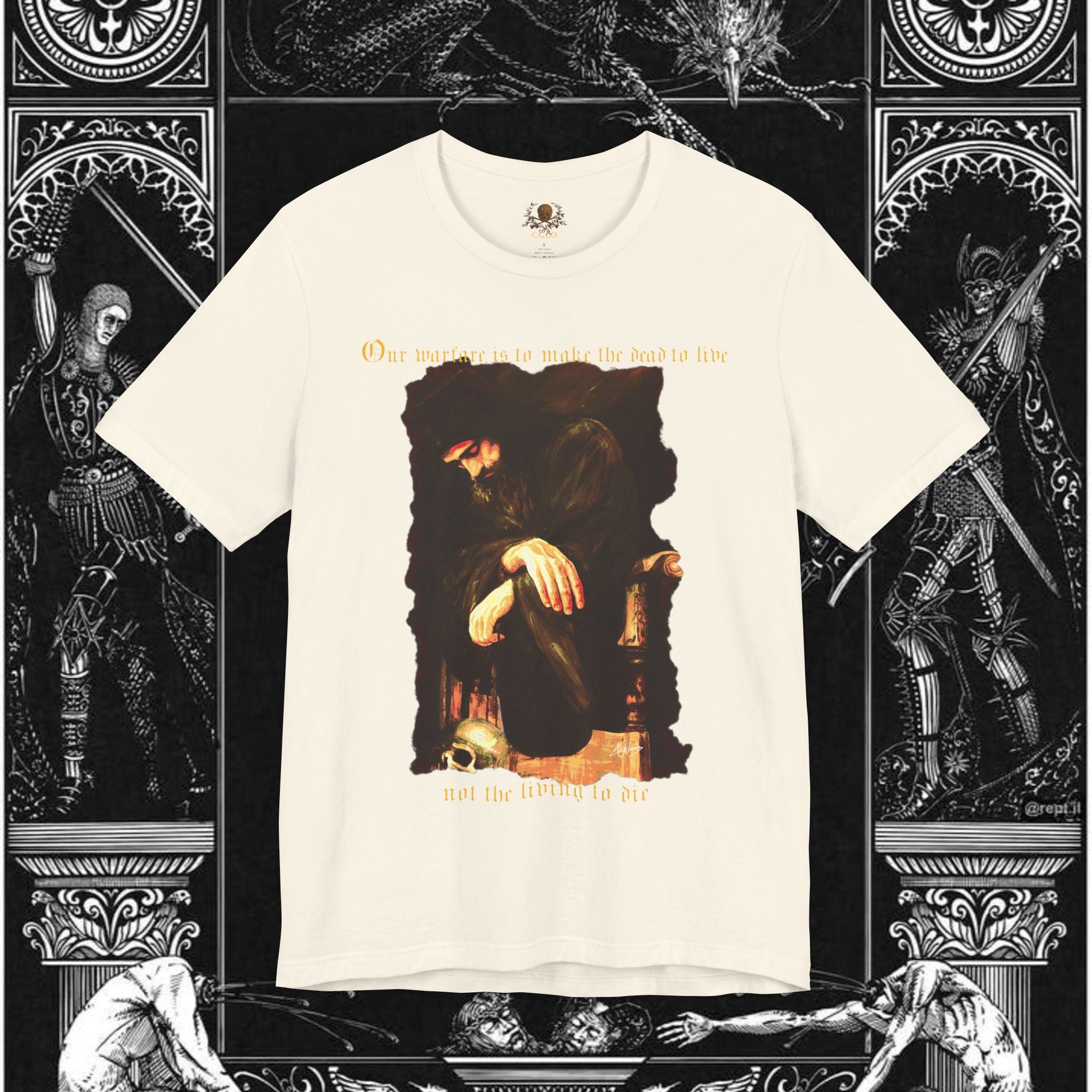 Man's Memento Medieval Fantasy Graphic T Shirt
