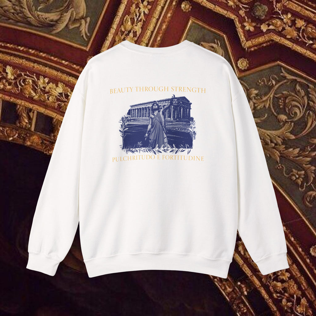 The Hero's Victory Classically-Themed Cotton Graphic Sweatshirt Back Version
