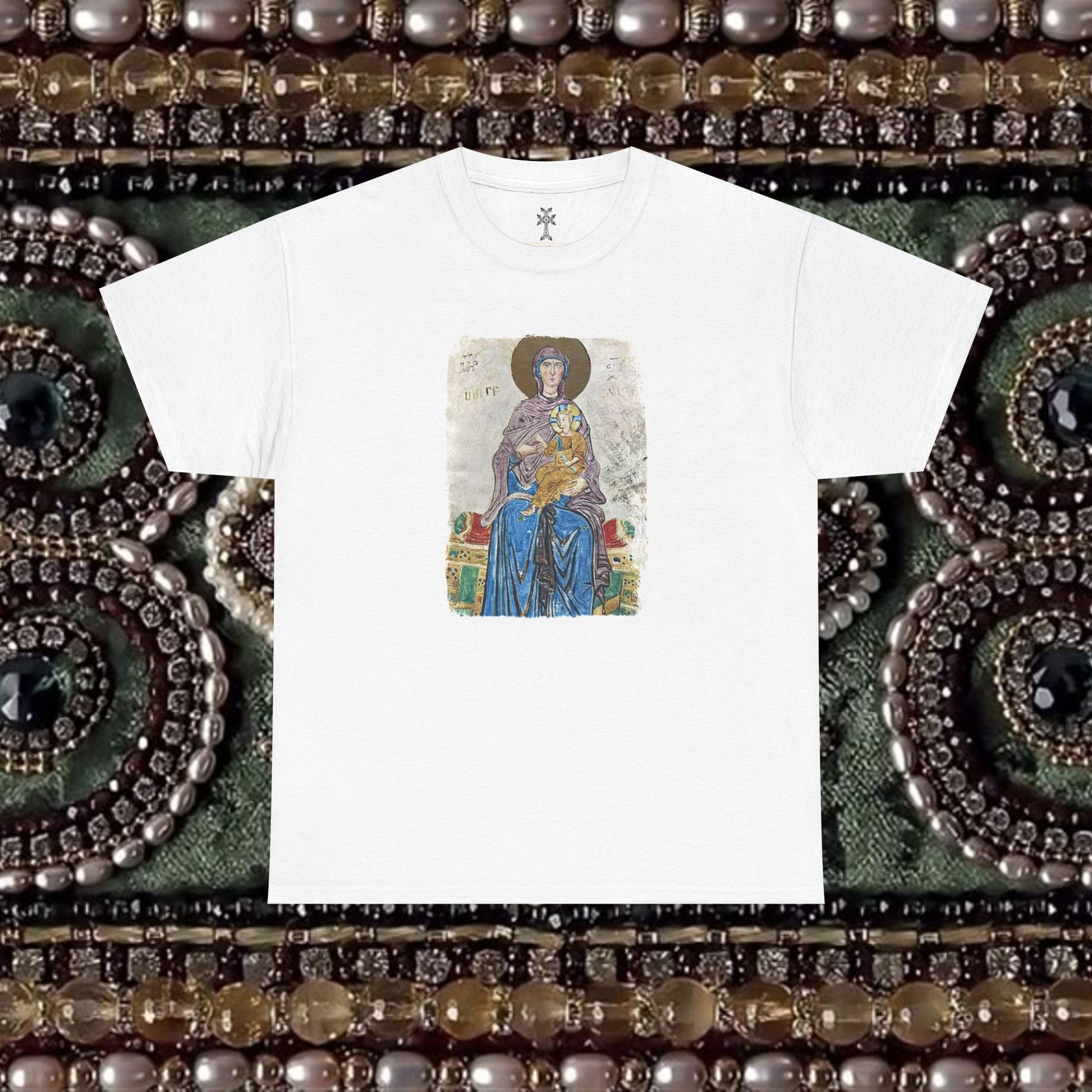 Armenian Manuscript Virgin and Christ Graphic T-Shirt
