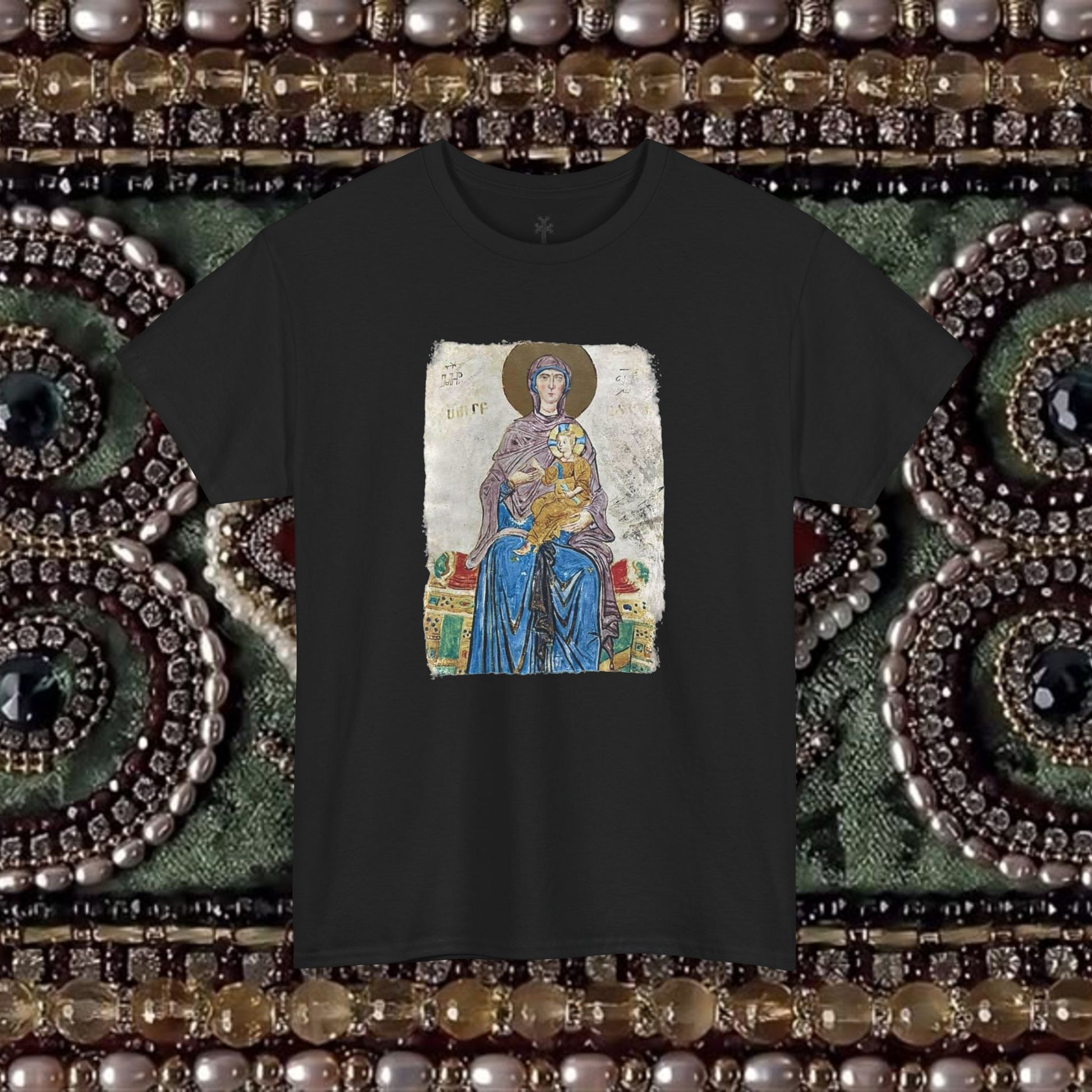 Armenian Manuscript Virgin and Christ Graphic T-Shirt