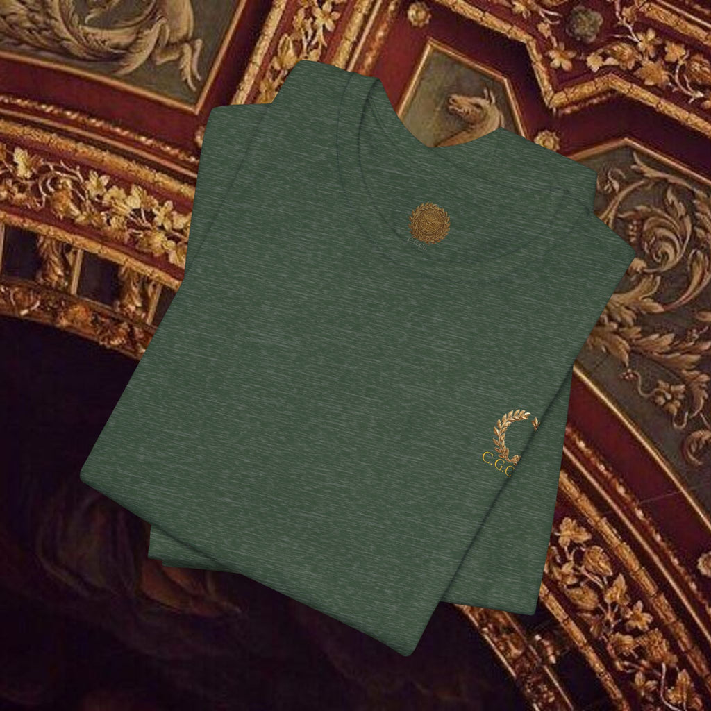 Title: The Hero's Victory Classically-Themed Cotton Graphic T Shirt Back Version